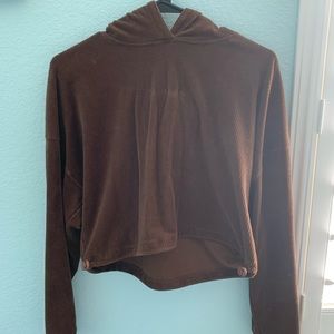 Cotton On brown corduroy jacket with hoodie